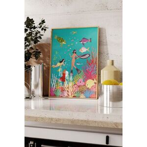 Imagine Tablou decorativ, 109770, Lemn masiv, Sticla PVC, Multicolor