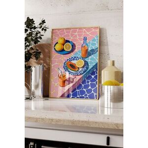 Imagine Tablou decorativ, 109782, Lemn masiv, Sticla PVC, Multicolor