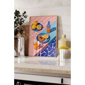Imagine Tablou decorativ, 109787, Lemn masiv, Sticla PVC, Multicolor