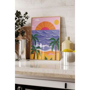 Imagine Tablou decorativ, 109788, Lemn masiv, Sticla PVC, Multicolor