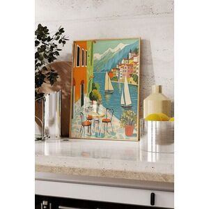 Imagine Tablou decorativ, 109796, Lemn masiv, Sticla PVC, Multicolor