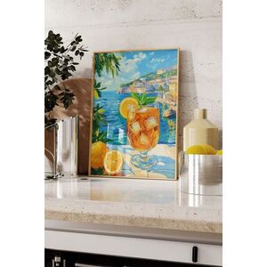 Imagine Tablou decorativ, 109799, Lemn masiv, Sticla PVC, Multicolor