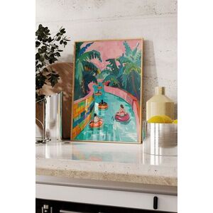 Imagine Tablou decorativ, 109801, Lemn masiv, Sticla PVC, Multicolor