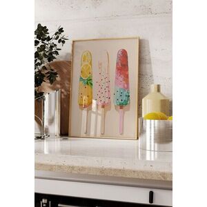 Imagine Tablou decorativ, 109860, Lemn masiv, Sticla PVC, Multicolor