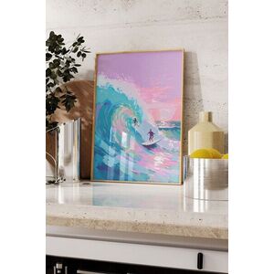 Imagine Tablou decorativ, 109864, Lemn masiv, Sticla PVC, Multicolor