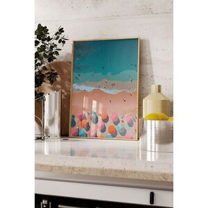 Imagine Tablou decorativ, 109865, Lemn masiv, Sticla PVC, Multicolor