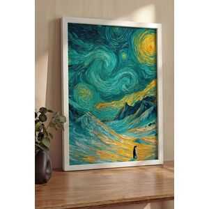 Imagine Tablou decorativ, 114999, Lemn masiv, Sticla PVC, Multicolor