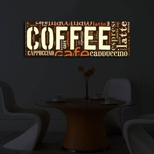 Imagine Tablou decorativ cu lumina LED, 3090İACT-33, PÂNZĂ DIN PIELE ÎNTOARSĂ, 30 x 90 cm, Multicolor