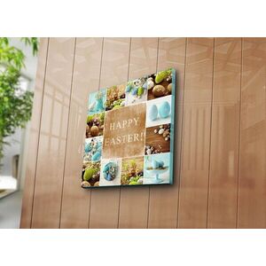 Imagine Tablou decorativ, EASC-21, PÂNZĂ DIN PIELE ÎNTOARSĂ, Rama din lemn (grosime 3 cm), Multicolor