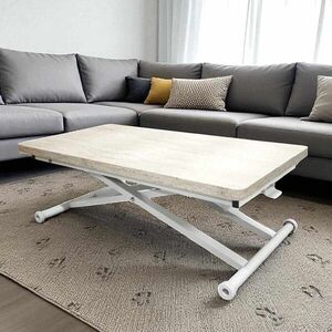 Imagine Masuta de cafea, Hanah Home, Home Ext, MDF, Travertin / Alb
