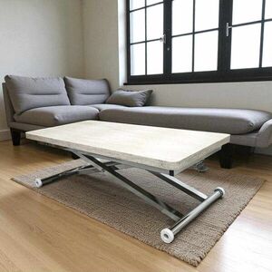 Imagine Masuta de cafea, Hanah Home, Home Ext, MDF, Travertin / Crom