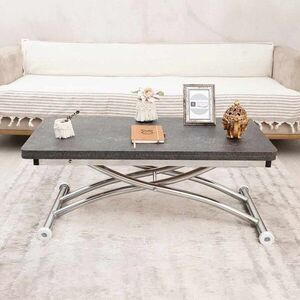 Imagine Masuta de cafea, Hanah Home, Mini Juppo Ext, MDF, Antracit / Crom