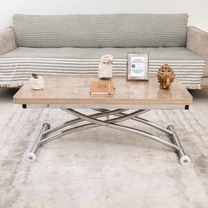 Imagine Masuta de cafea, Hanah Home, Mini Juppo Ext, MDF, Antic / Crom