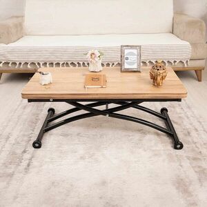 Imagine Masuta de cafea, Hanah Home, Mini Juppo Ext, MDF, Pin / Negru