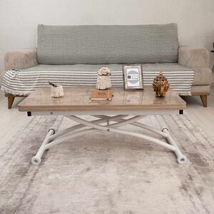 Imagine Masuta de cafea, Hanah Home, Mini Juppo Ext, MDF, Antic / Alb