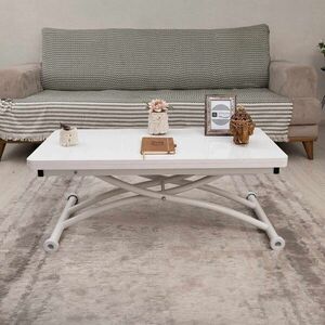 Imagine Masuta de cafea, Hanah Home, Mini Juppo Ext, MDF, Alb