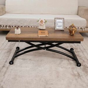 Imagine Masuta de cafea, Hanah Home, Mini Juppo Ext, MDF, Nuc închis / Negru