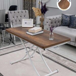 Imagine Masuta de cafea, Hanah Home, Juppo Int, MDF, Nuc închis / Alb