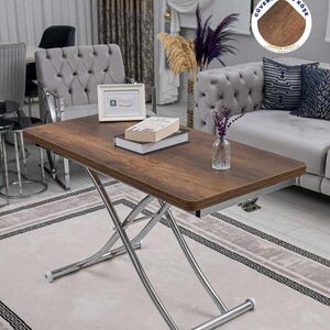 Imagine Masuta de cafea, Hanah Home, Juppo Int, MDF, Nuc închis / Crom