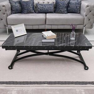 Imagine Masuta de cafea, Hanah Home, Juppo Ext, MDF, Negru