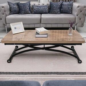 Imagine Masuta de cafea, Hanah Home, Juppo Ext, MDF, Antic / Negru