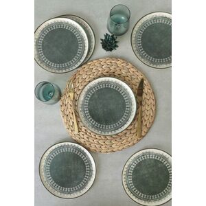 Imagine Set platouri servire desert, Hermia, 275KRM2109, Ceramica, Antibacterian, Crem