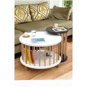 Imagine Set masute de cafea, Hanah Home, Peka-Set108, PAL, Alb / Antracit