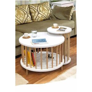 Imagine Set masute de cafea, Hanah Home, Peka-Set108, PAL, Alb