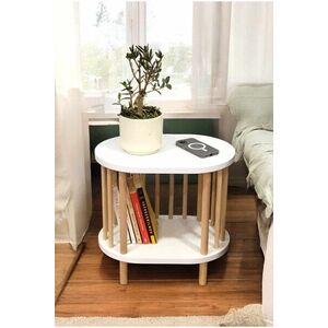 Imagine Masuta, Hanah Home, Pk-2109, 45x43x30 cm, PAL, Alb / Natural