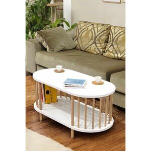 Imagine Masuta de cafea, Hanah Home, Peka-0111, 90x43x45 cm, PAL, Alb