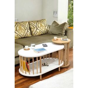 Imagine Set masute de cafea, Hanah Home, Peka111-125, PAL, Stejar alb / safir
