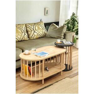 Imagine Set masute de cafea, Hanah Home, Peka111-125, PAL, Stejar safir / Antracit