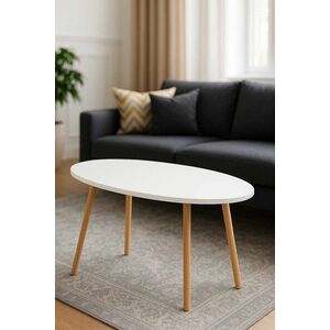 Imagine Masuta de cafea, Hanah Home, Peka-126, 90x60x50 cm, PAL, Alb