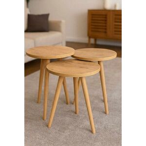 Imagine Set masute 3 piese, Hanah Home, Ck152Ck, PAL, Pin