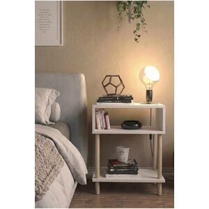 Imagine Noptiera, Hanah Home, Peka-0001, 45x60x30 cm, PAL, Alb