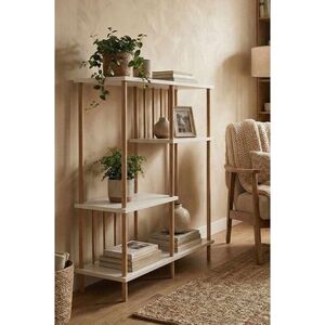 Imagine Corp biblioteca, Hanah Home, Peka220, 85x106x30 cm, PAL, Alb