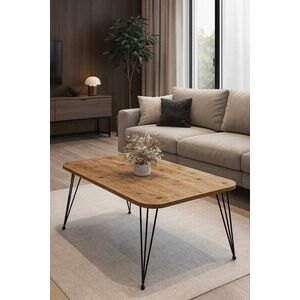 Imagine Masuta de cafea, Hanah Home, Peka247P, 90x55x50 cm, PAL, Pin / Negru