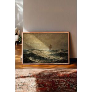 Imagine Tablou decorativ, 115162, Lemn masiv, Sticla PVC, Multicolor