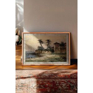 Imagine Tablou decorativ, 115166, Lemn masiv, Sticla PVC, Multicolor