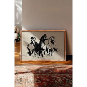 Imagine Tablou decorativ, 115167, Lemn masiv, Sticla PVC, Multicolor