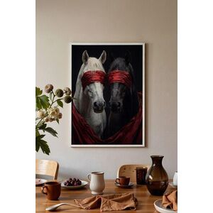 Imagine Tablou decorativ, 115189, Lemn masiv, Sticla PVC, Multicolor