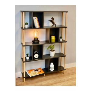 Imagine Corp biblioteca, Hanah Home, Peka-0045, 90x137x20 cm, PAL, Antracit