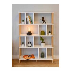 Imagine Corp biblioteca, Hanah Home, Peka-0045, 90x137x20 cm, PAL, Alb