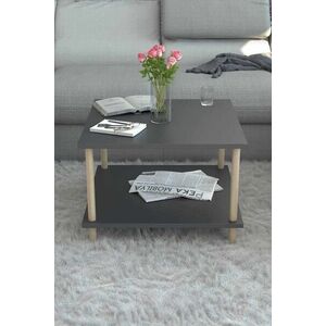 Imagine Masuta de cafea, Hanah Home, Peka-0049, 60x42.5x60 cm, PAL, Antracit
