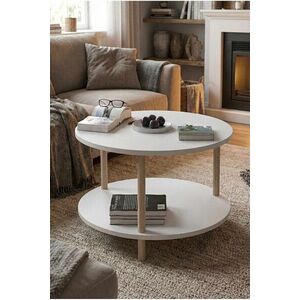 Imagine Masuta de cafea, Hanah Home, Peka-0008, PAL, Alb