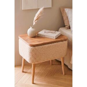 Imagine Noptiera, Hanah Home, Puf02Peka02, 60x55x30 cm, PAL, Bej / Natural