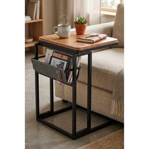 Imagine Masuta, Hanah Home, Pk9114, 45x64x45 cm, PAL, Nuc / Negru