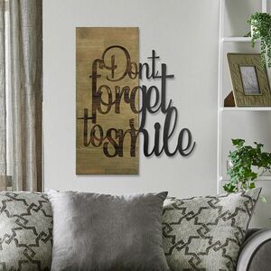 Imagine Decoratiune de perete, Ebedi Nakıs -2, Metal, Rama din lemn (grosime 3 cm), Verde/Negru