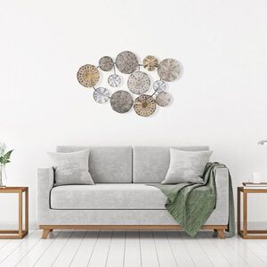 Imagine Decoratiune de perete, Saye 5, Metal, Dimensiune: 84 x 10 x 63 cm, Multicolor