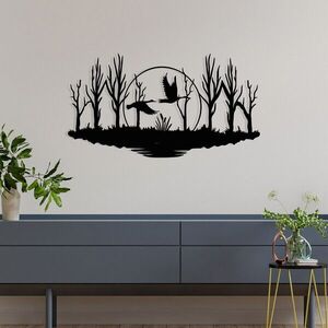 Imagine Decoratiune de perete, Estate, Metal, Dimensiuni: 70 x 38 cm, Negru
